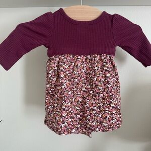 Carter's Ribbed Newborn Bodysuit in Plum